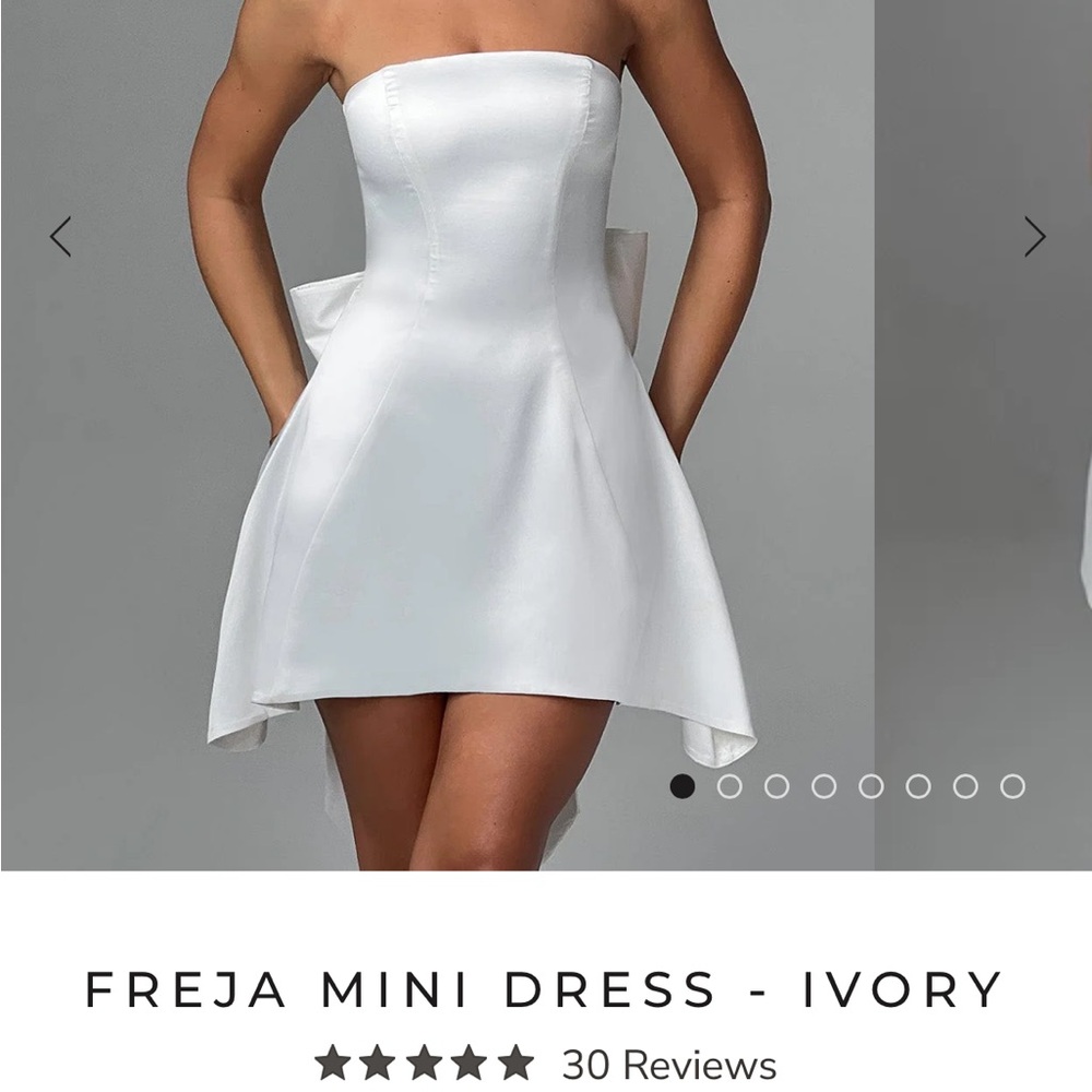 babyboo white silk bow dress